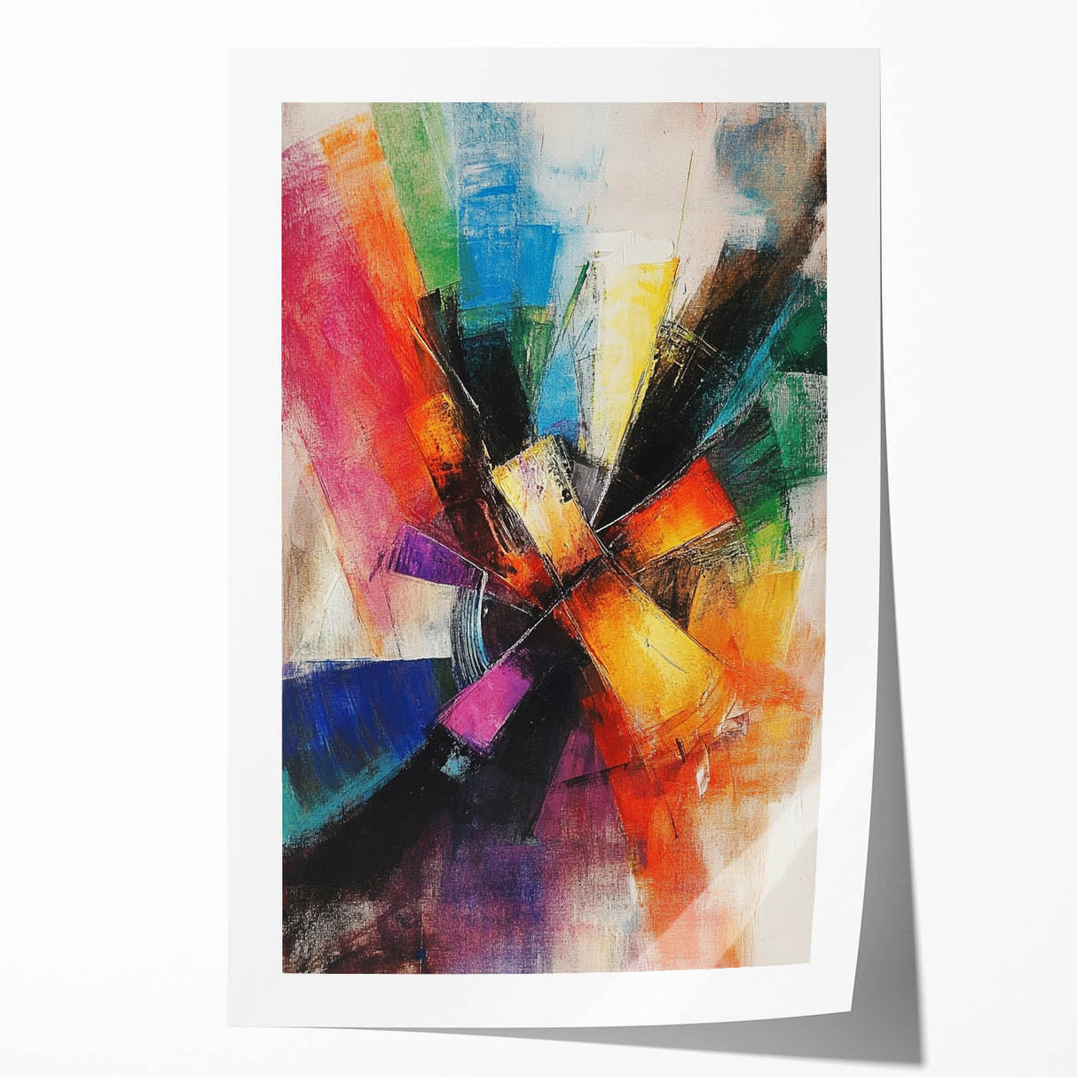 Vibrant Abstract Expressionist Wall Art – Multicolor Canvas Print