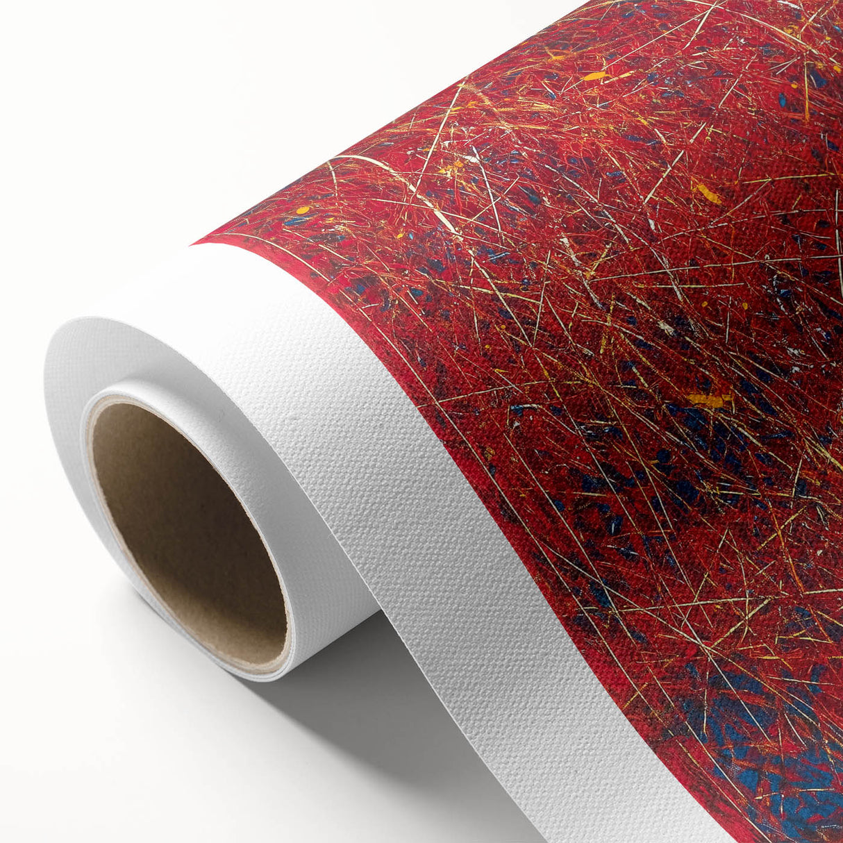 Fiery Abstract Expressionist Wall Art – Bold Red Canvas Print