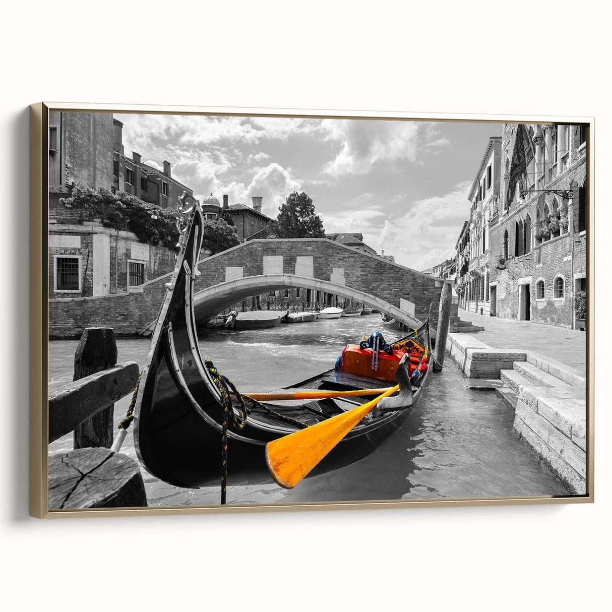 Cityscape Photography Prints – Vibrant Venice Gondola Wall Art