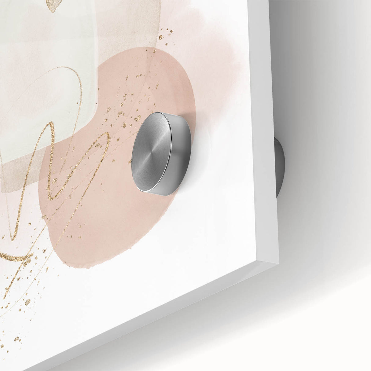 Contemporary minimalist wall art – soft beige and gold abstract print