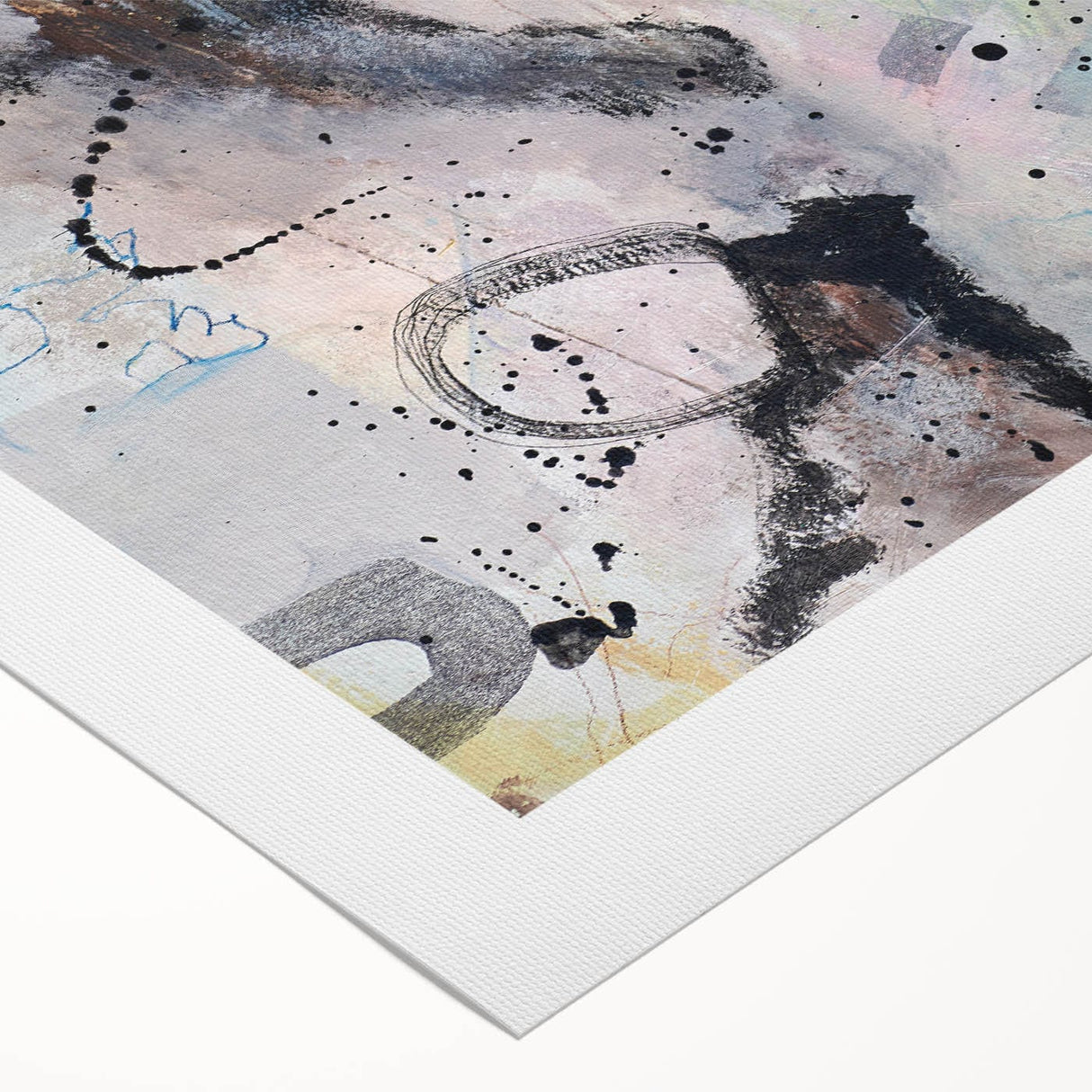 Large Abstract Wall Art – Expressive Modern Painting in Gray & Mustard