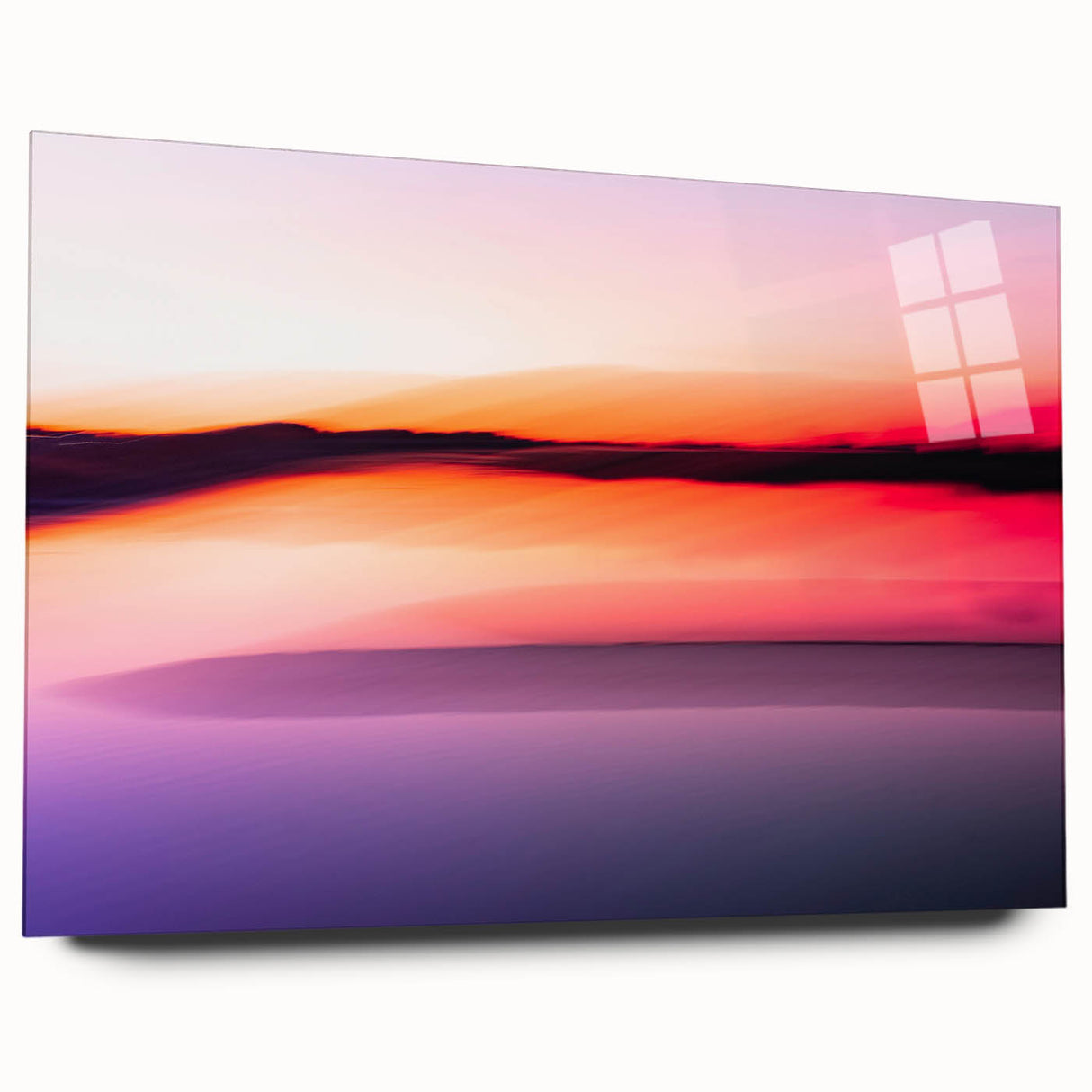 Minimalist Coastal Landscape Art – Blurred Sunset Over Water