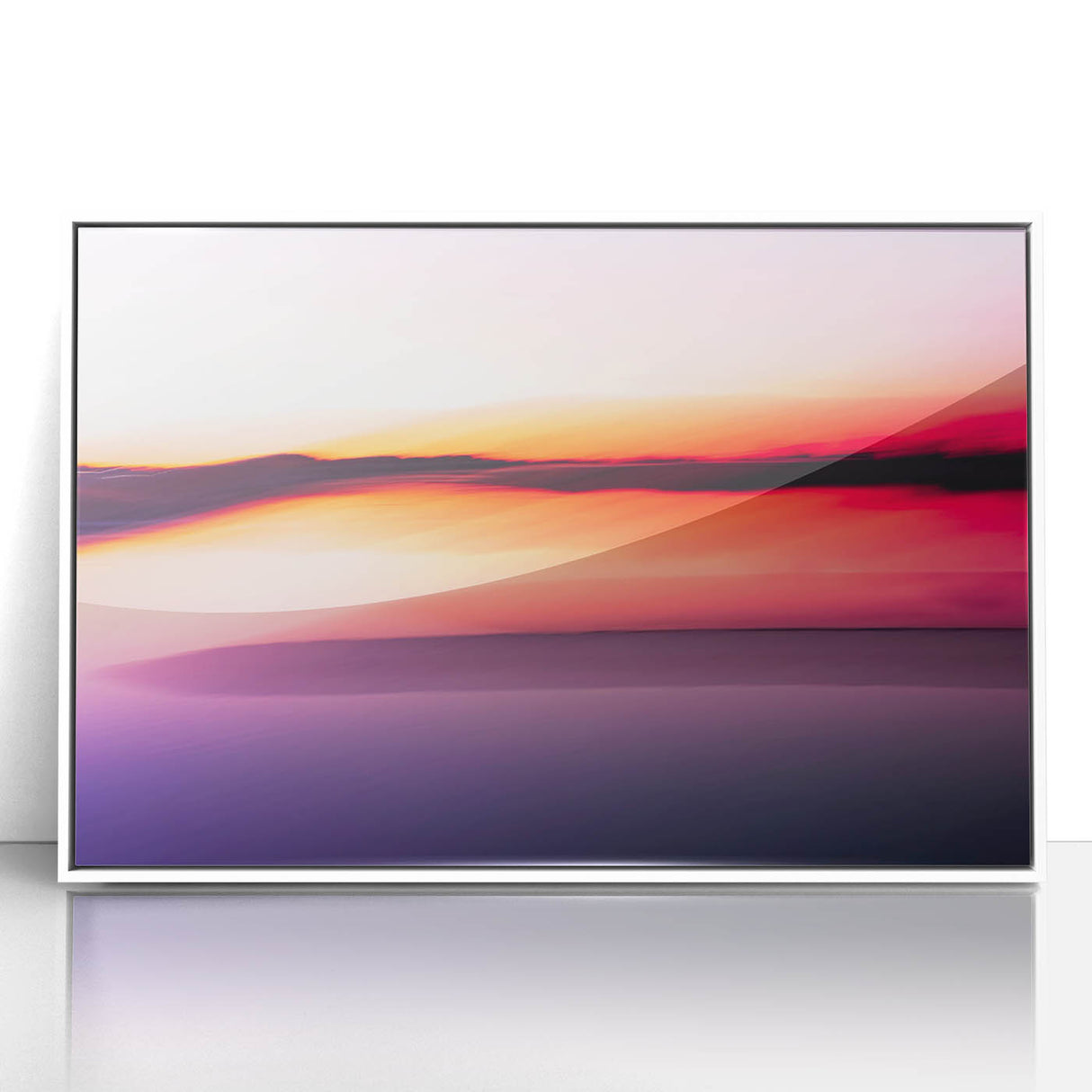 Minimalist Coastal Landscape Art – Blurred Sunset Over Water