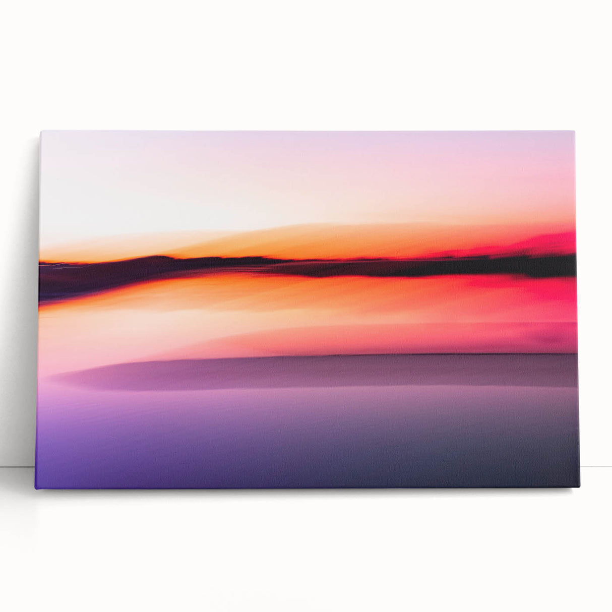 Minimalist Coastal Landscape Art – Blurred Sunset Over Water