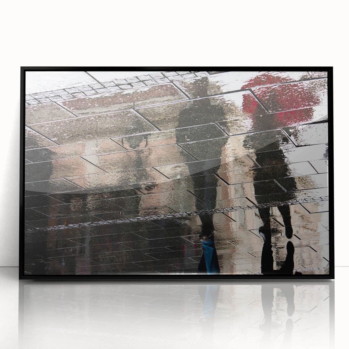 Vibrant Cityscape Canvas Prints – Rainy Reflection Urban Art