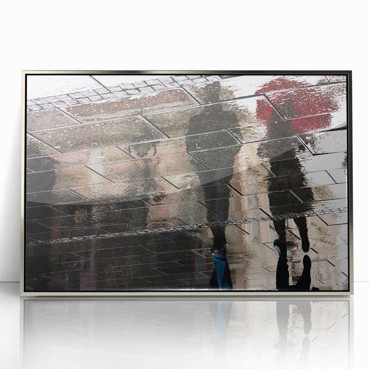 Vibrant Cityscape Canvas Prints – Rainy Reflection Urban Art