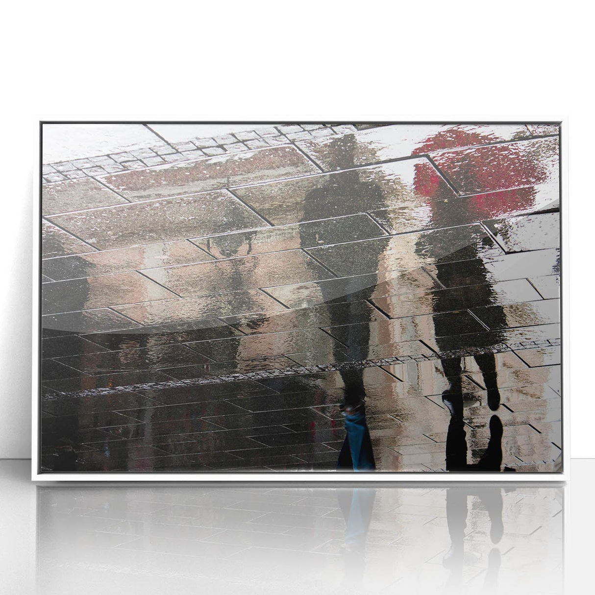 Vibrant Cityscape Canvas Prints – Rainy Reflection Urban Art