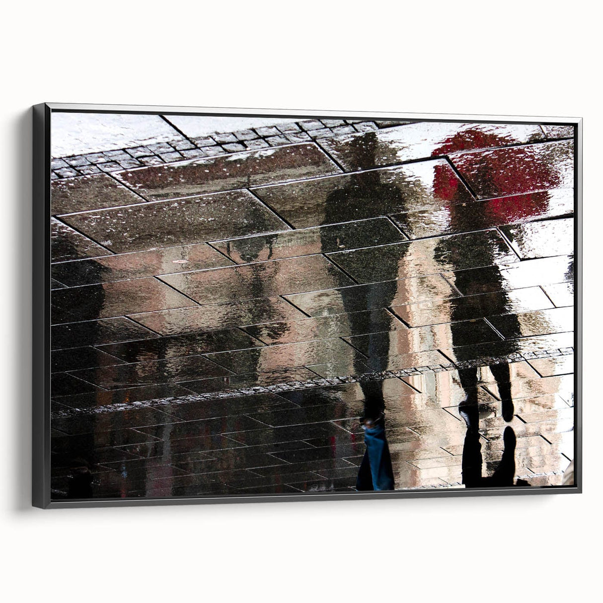 Vibrant Cityscape Canvas Prints – Rainy Reflection Urban Art