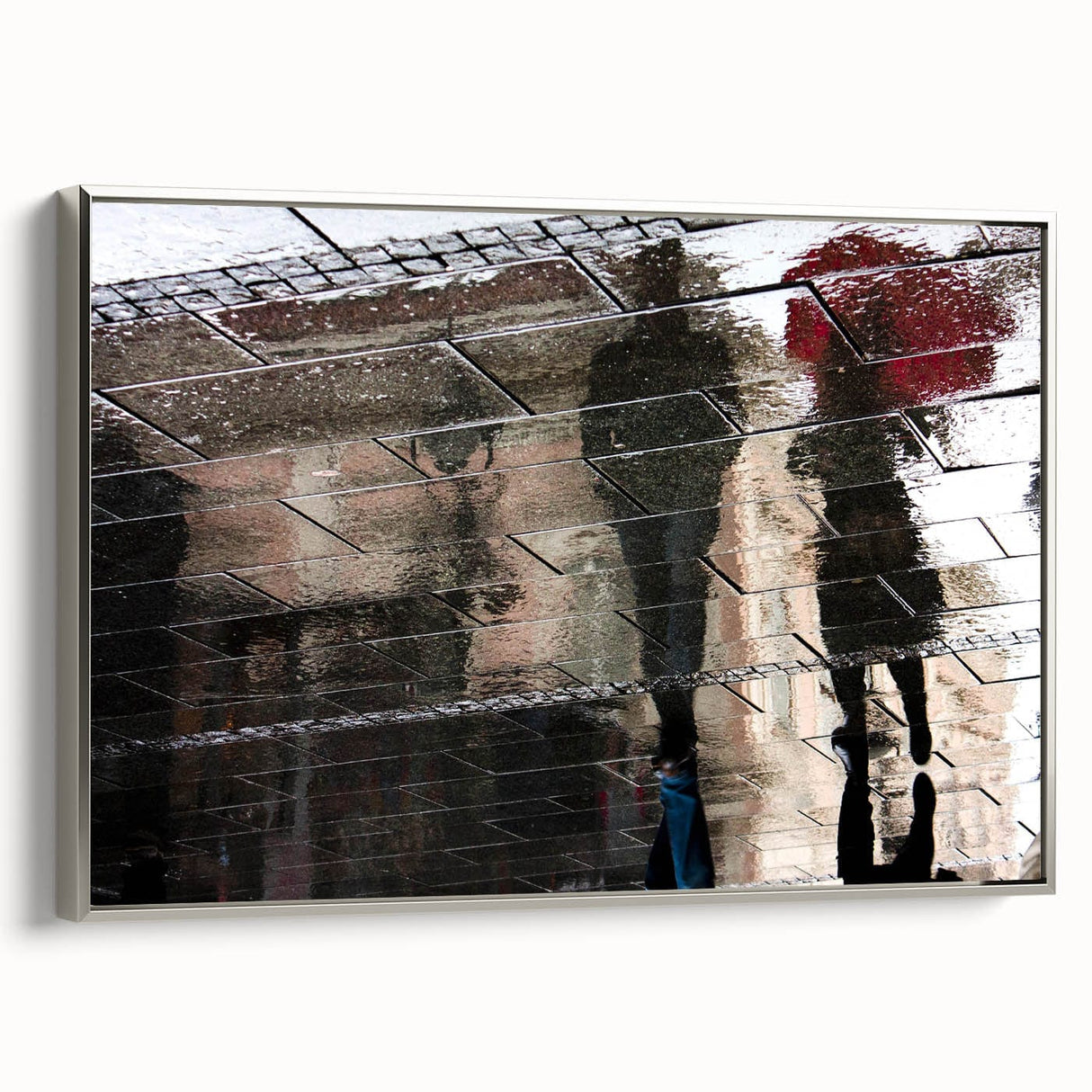 Vibrant Cityscape Canvas Prints – Rainy Reflection Urban Art