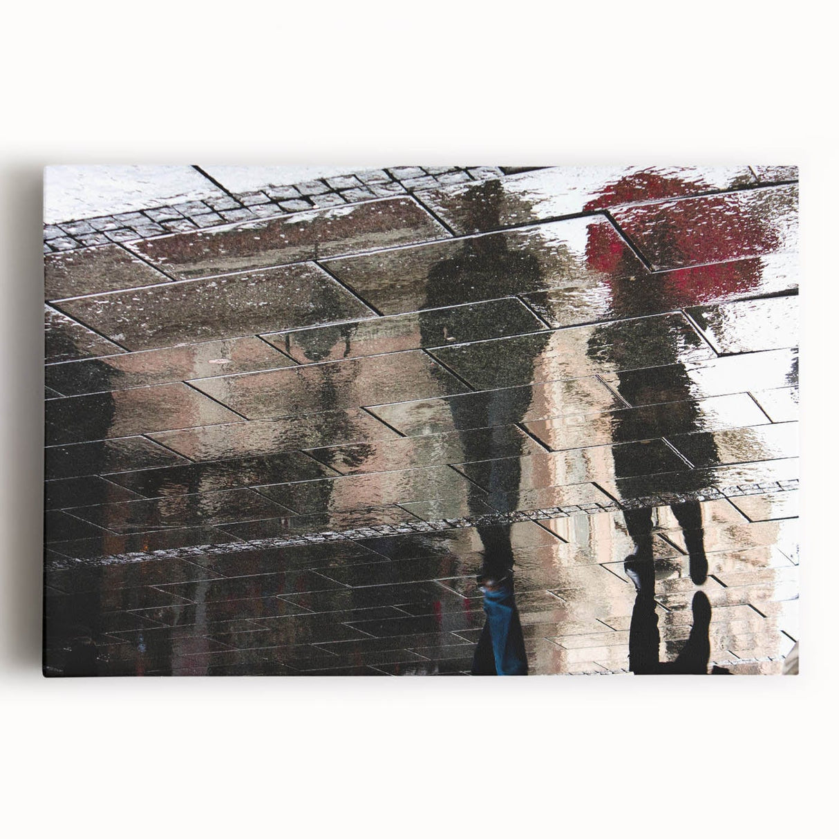 Vibrant Cityscape Canvas Prints – Rainy Reflection Urban Art