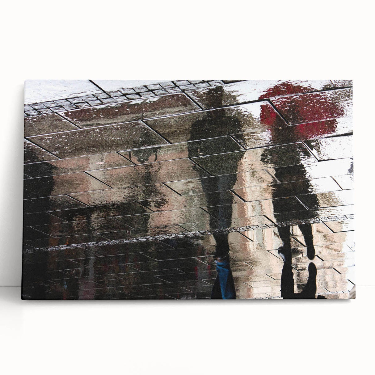 Vibrant Cityscape Canvas Prints – Rainy Reflection Urban Art
