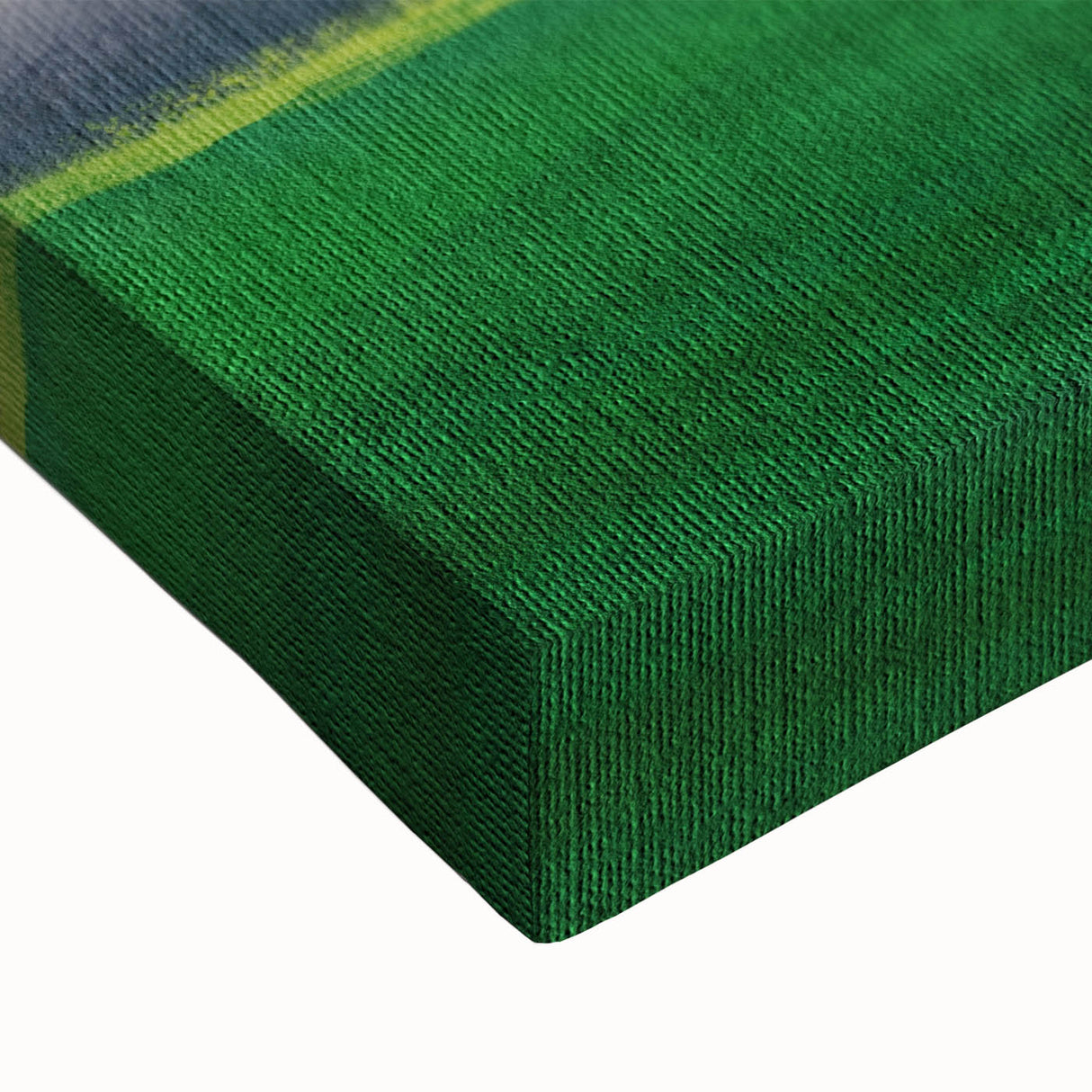 Contemporary Minimalist Nature Art – Green Field Under Yellow Sky