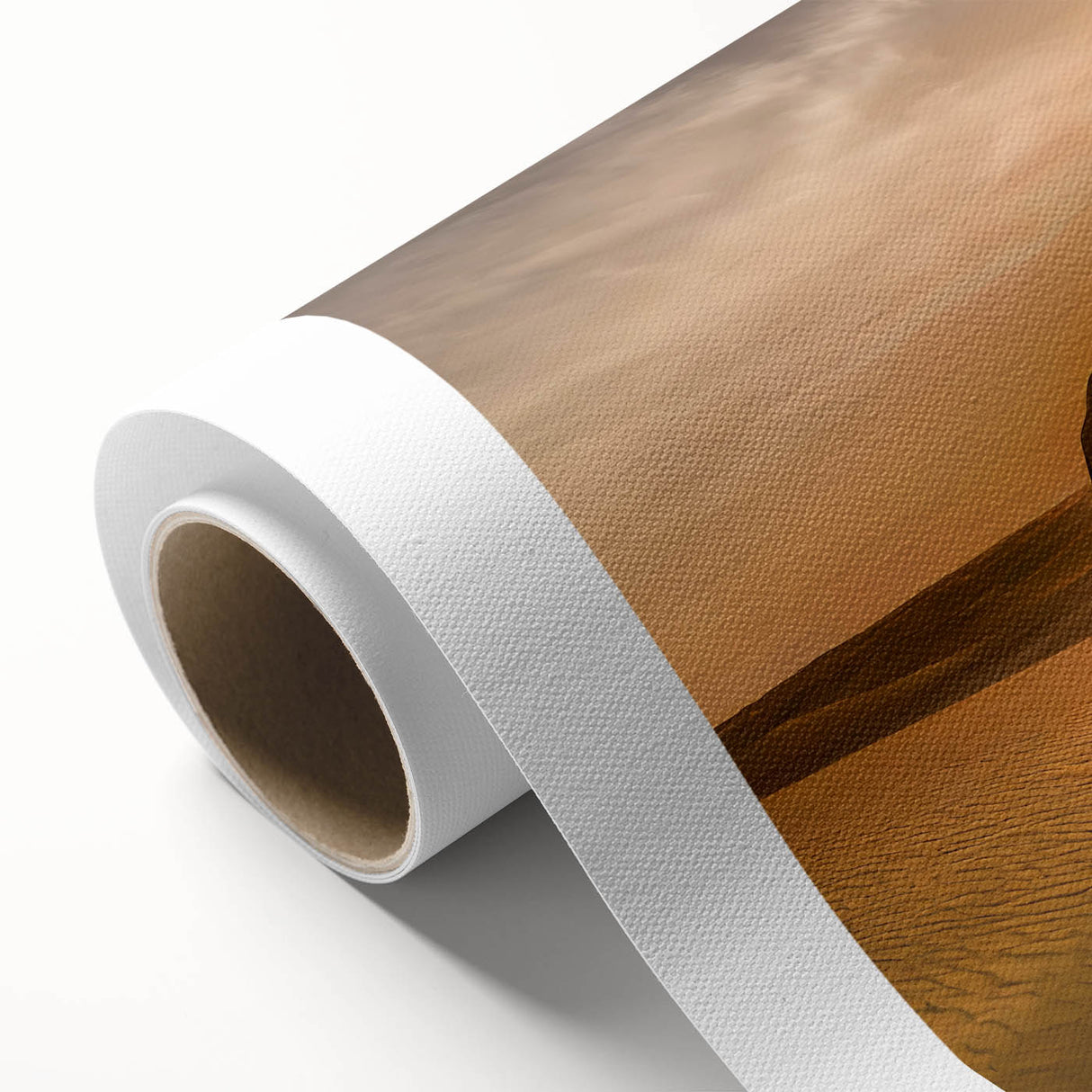 Modern Minimalist Landscape Prints – Camel at Golden Desert Sunset