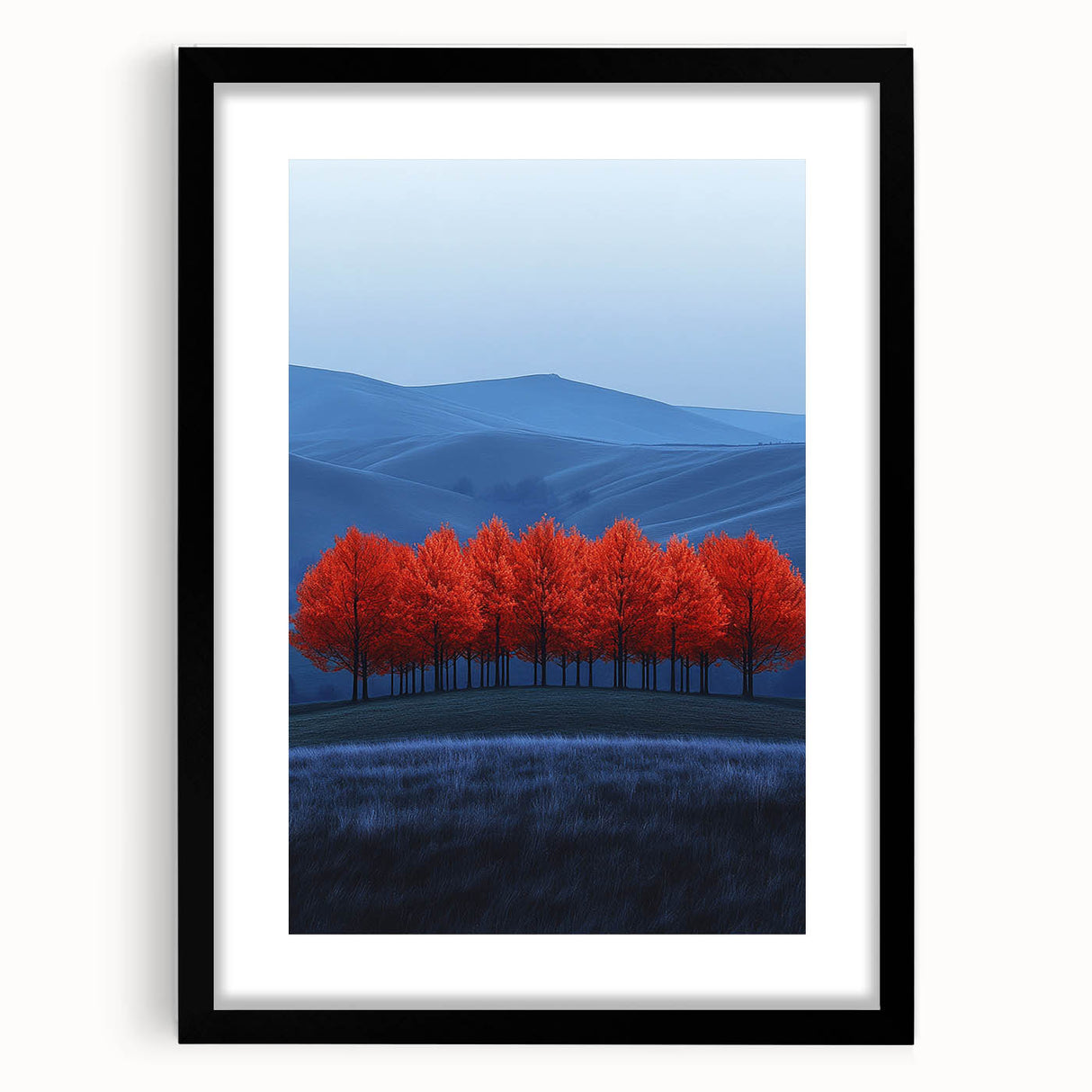 Vibrant Red Trees - Fine Art Photography Canvas Prints