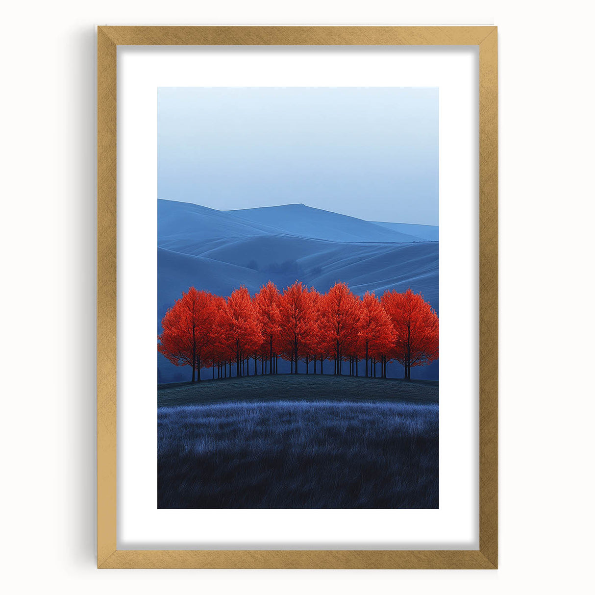 Vibrant Red Trees - Fine Art Photography Canvas Prints