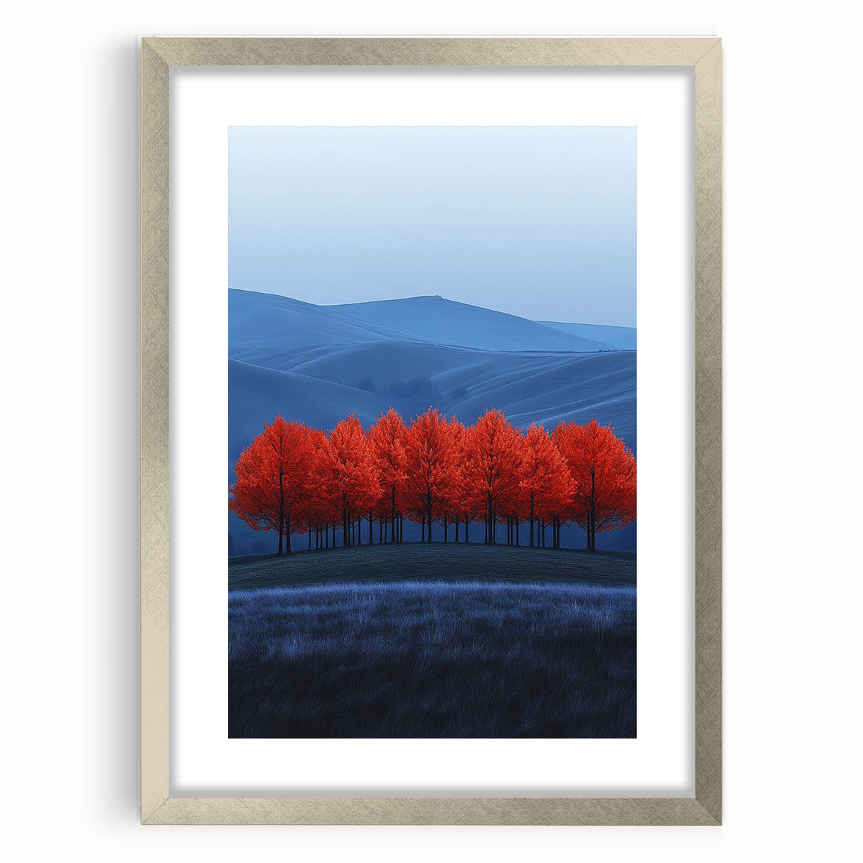 Vibrant Red Trees - Fine Art Photography Canvas Prints