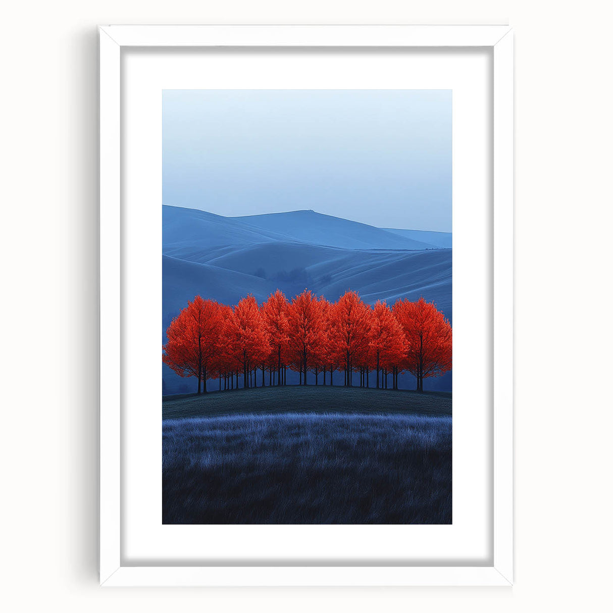 Vibrant Red Trees - Fine Art Photography Canvas Prints