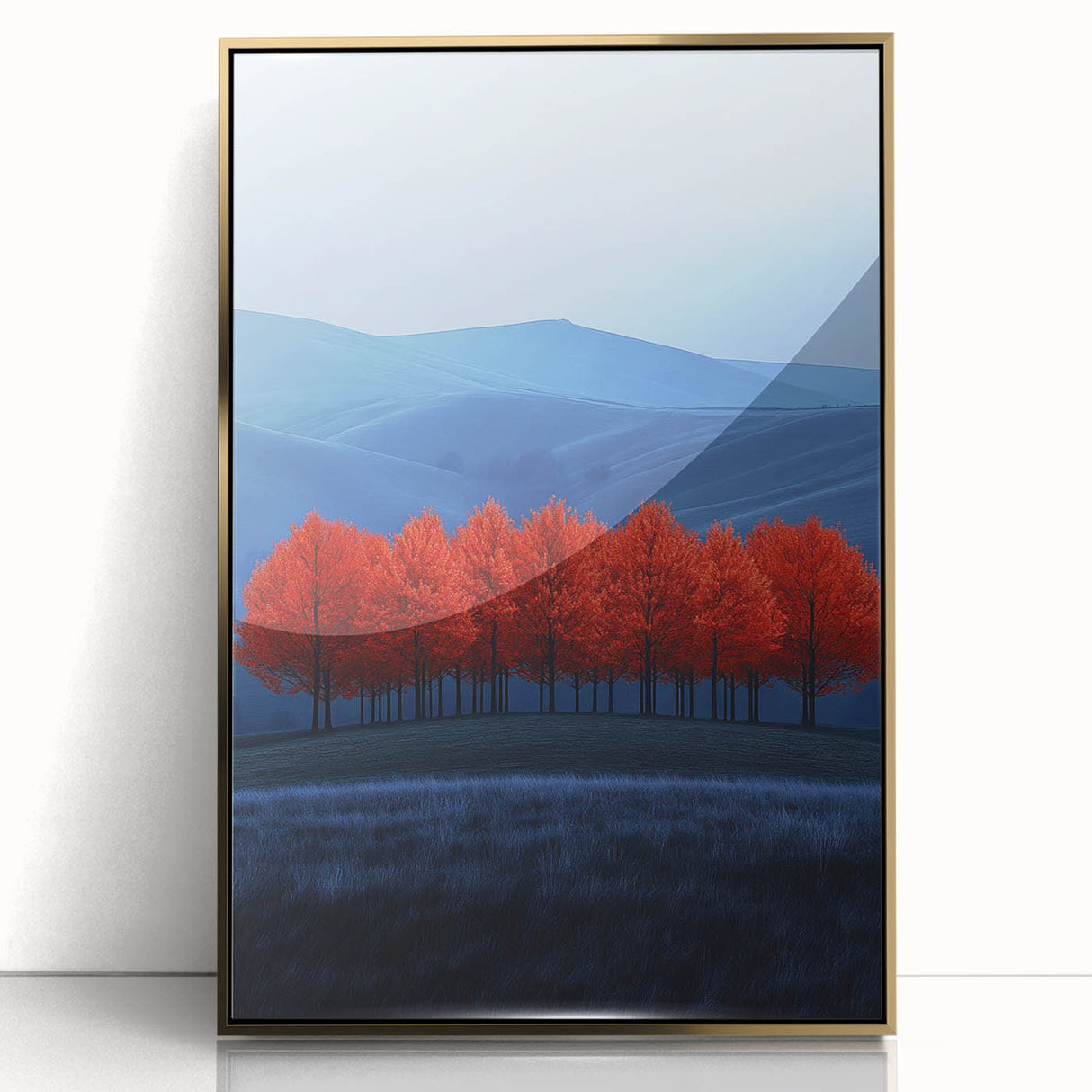 Vibrant Red Trees - Fine Art Photography Canvas Prints