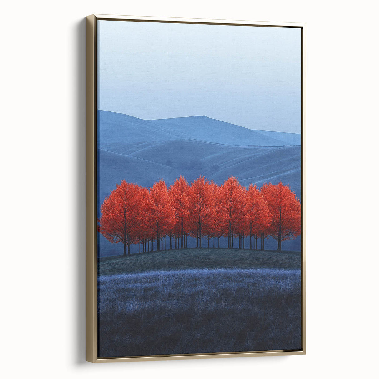 Vibrant Red Trees - Fine Art Photography Canvas Prints