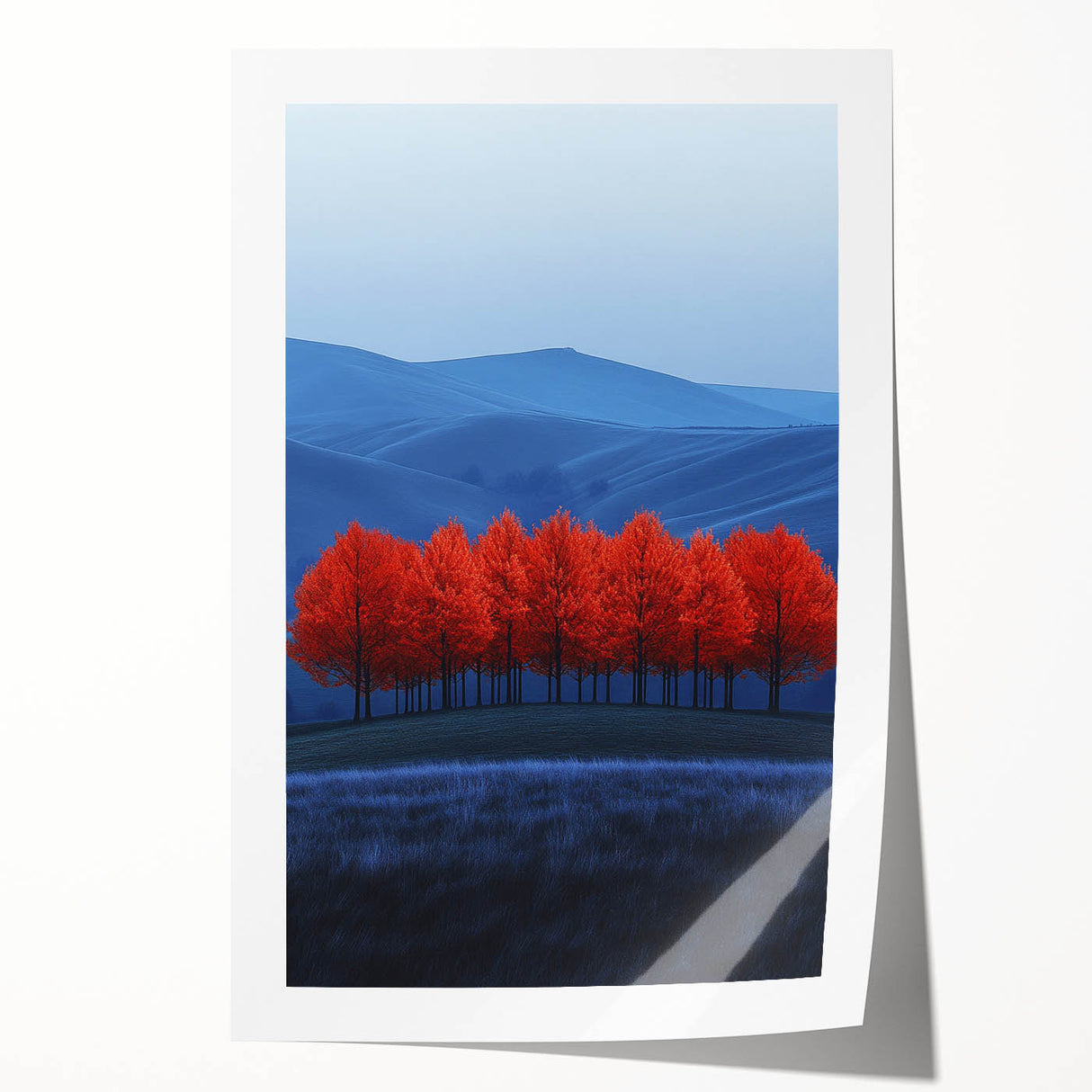Vibrant Red Trees - Fine Art Photography Canvas Prints