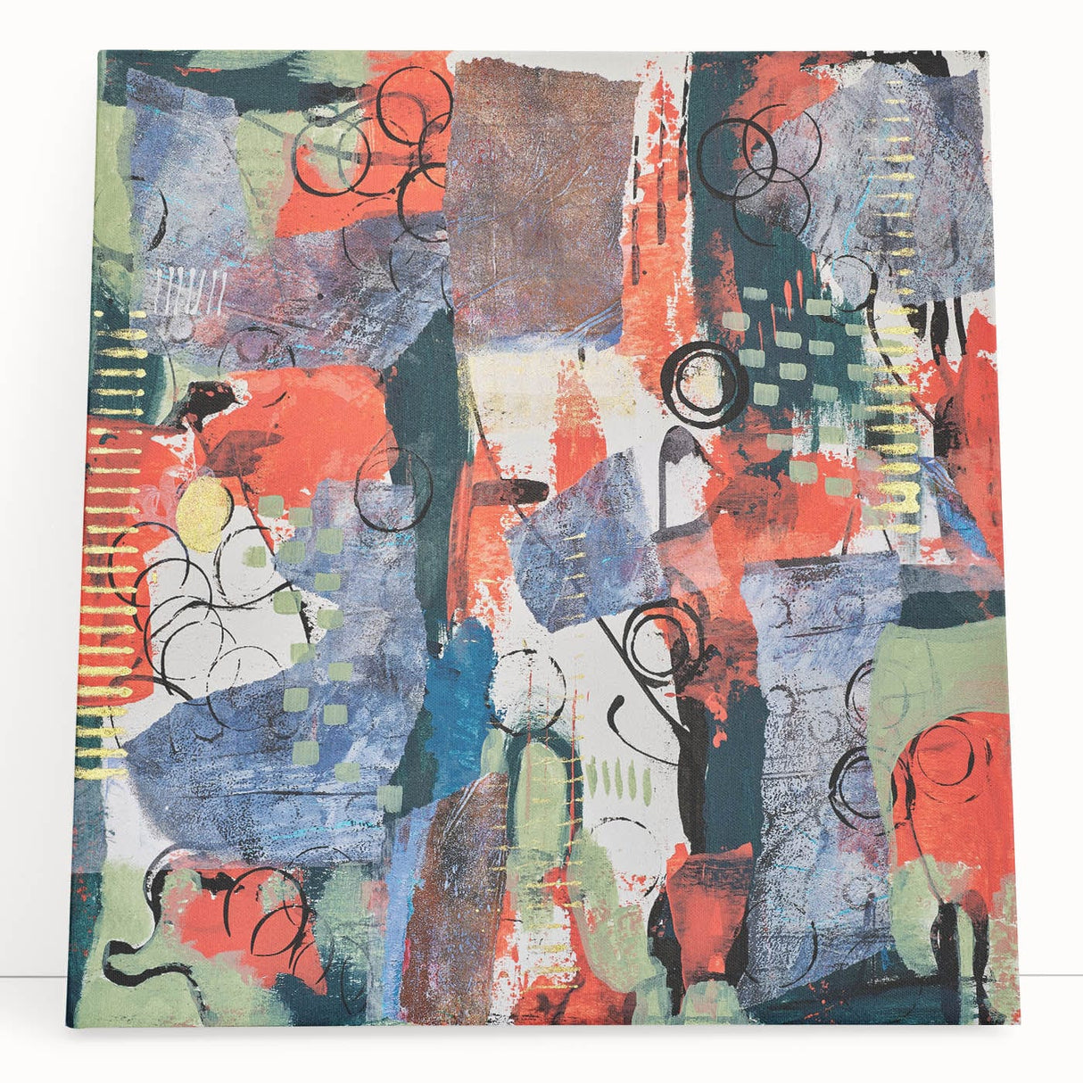 Large Abstract Wall Art – Vibrant Contemporary Canvas Painting