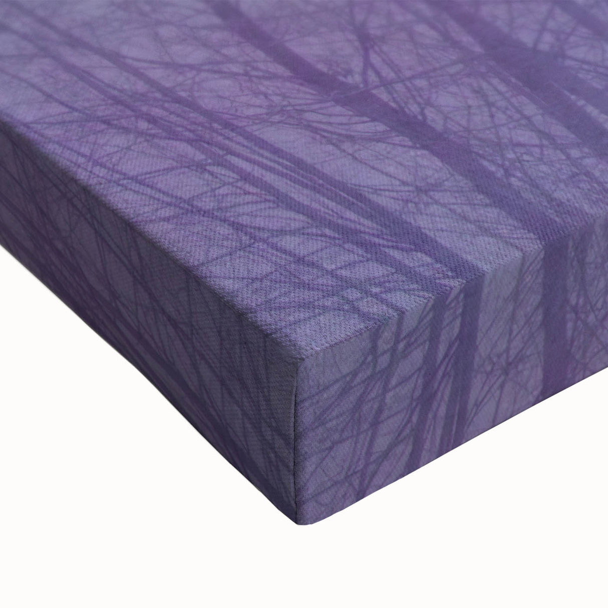 Abstract Minimalist Landscape Paintings – Lavender Misty Forest