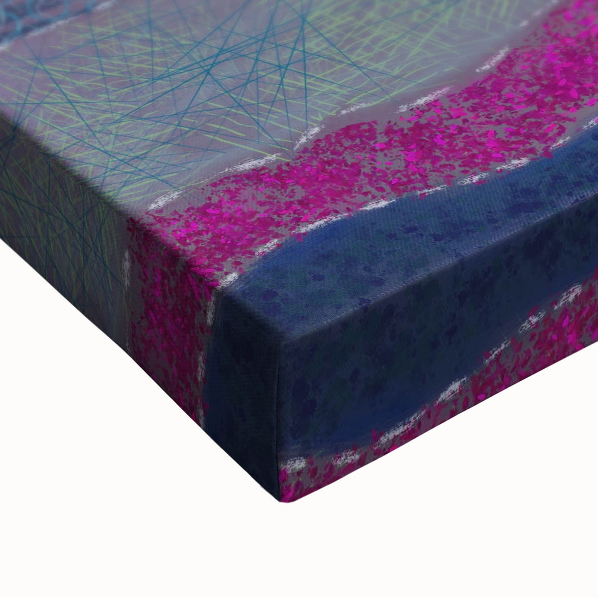 Abstract Minimalist Landscape Paintings – Forest Glow by Moonlight