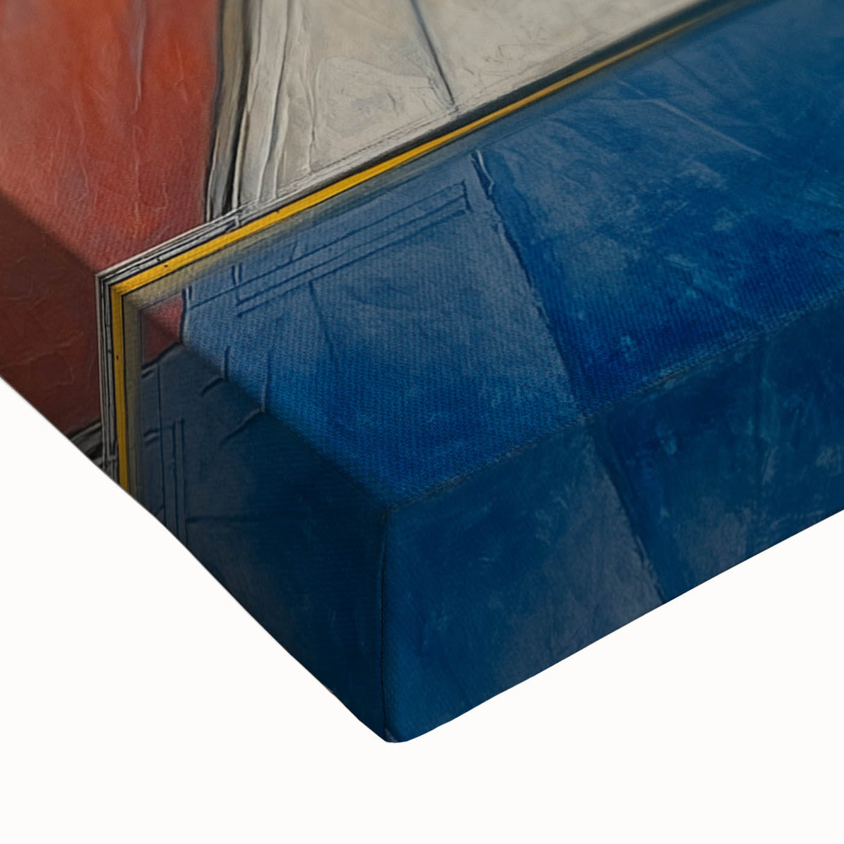 Geometric Abstract Paintings - Red, Yellow & Blue Modern Wall Art