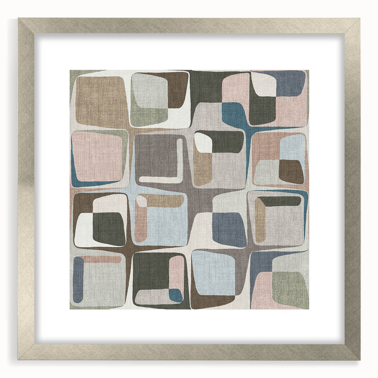 Retro Harmony – Minimalist Abstract Wall Art in Soft Earthy Tones