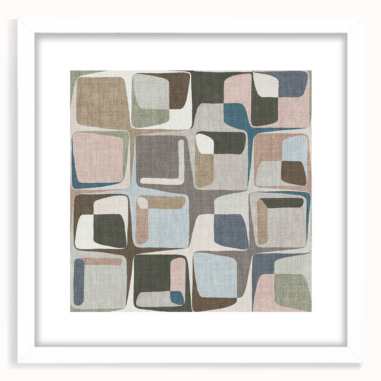 Retro Harmony – Minimalist Abstract Wall Art in Soft Earthy Tones