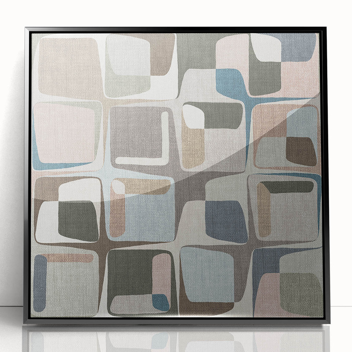 Retro Harmony – Minimalist Abstract Wall Art in Soft Earthy Tones