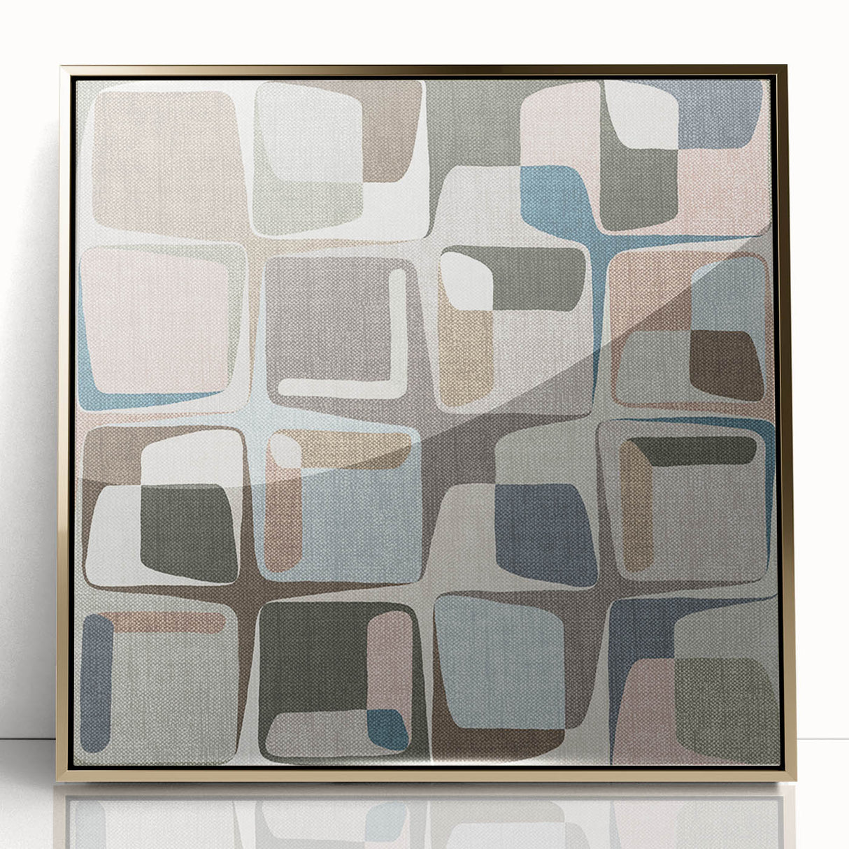 Retro Harmony – Minimalist Abstract Wall Art in Soft Earthy Tones