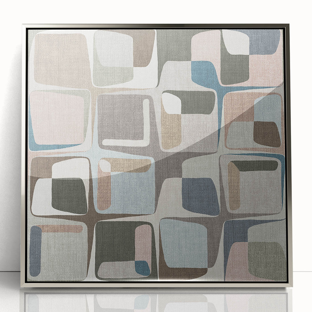 Retro Harmony – Minimalist Abstract Wall Art in Soft Earthy Tones