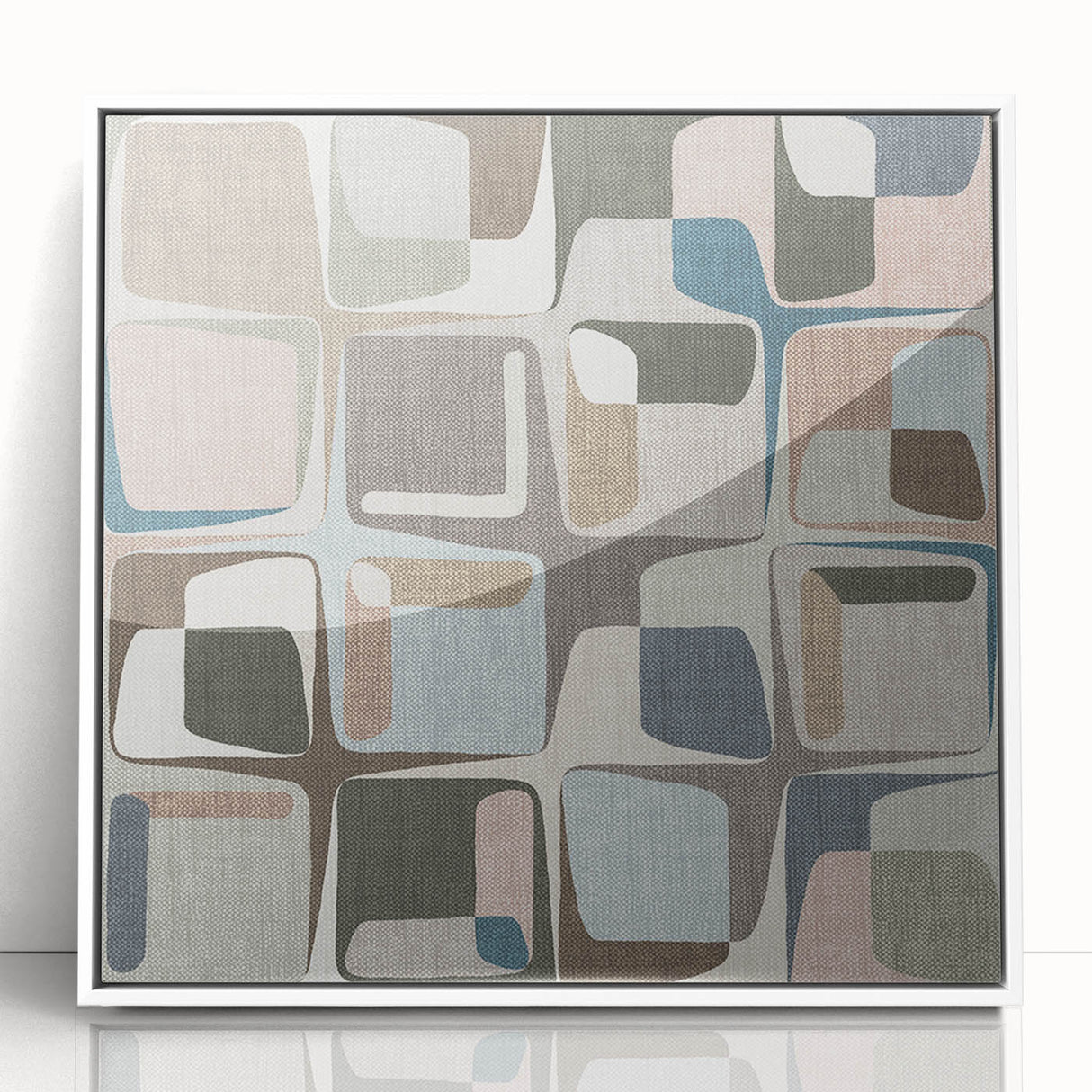 Retro Harmony – Minimalist Abstract Wall Art in Soft Earthy Tones