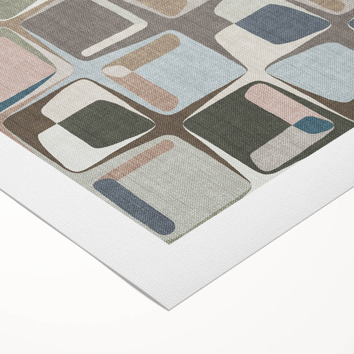 Retro Harmony – Minimalist Abstract Wall Art in Soft Earthy Tones