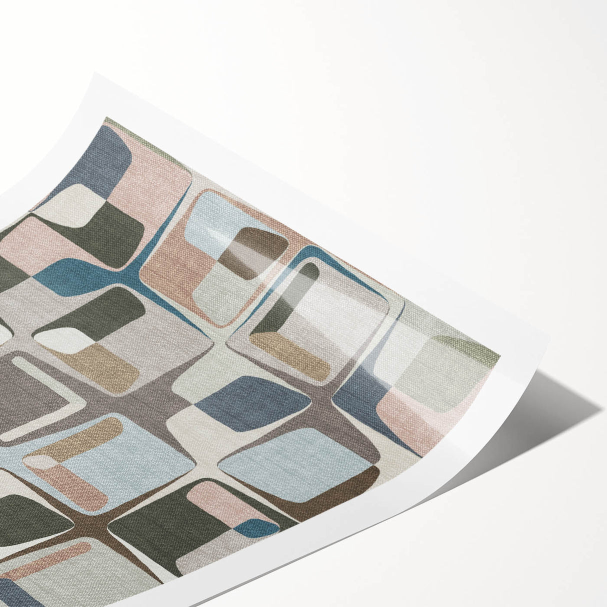 Retro Harmony – Minimalist Abstract Wall Art in Soft Earthy Tones