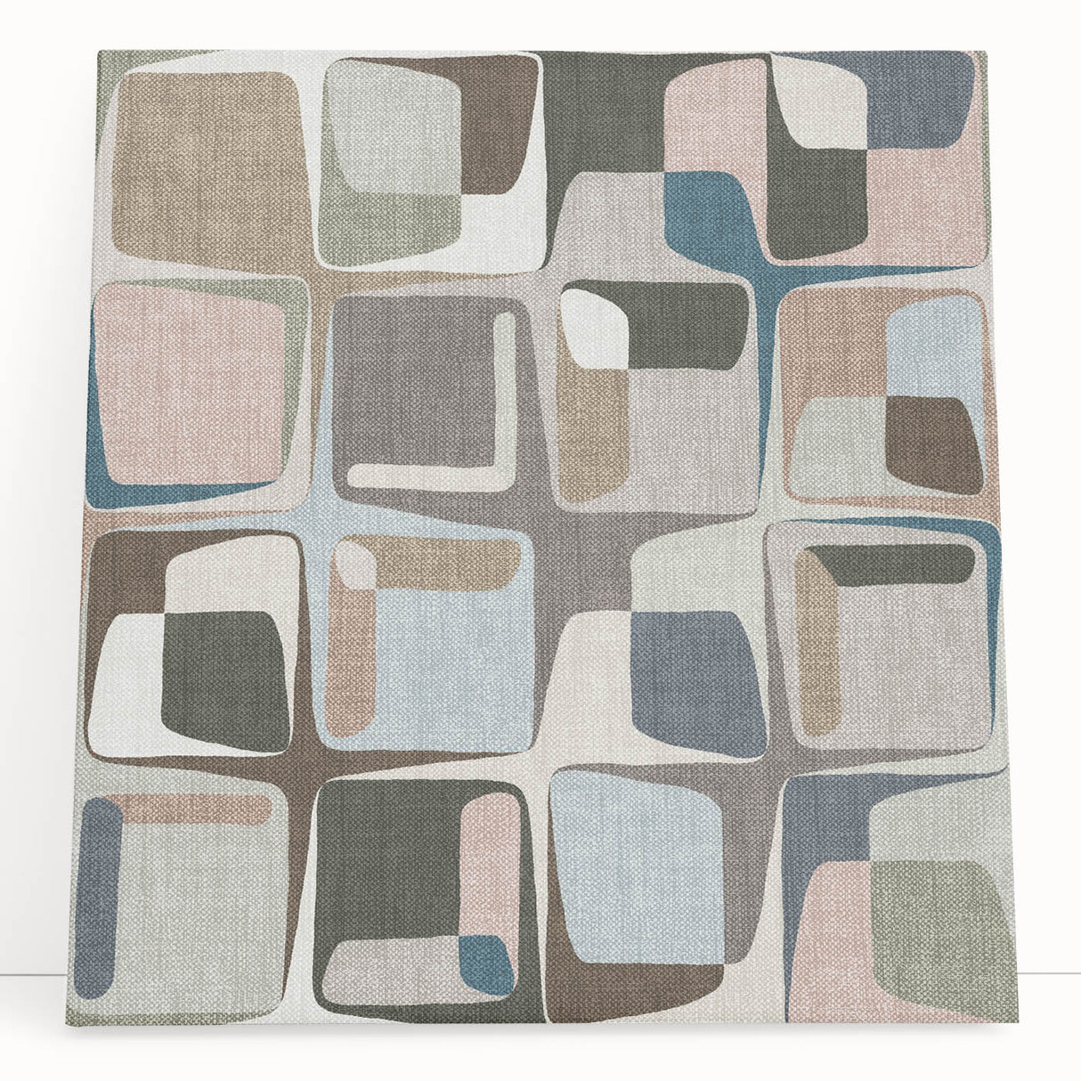 Retro Harmony – Minimalist Abstract Wall Art in Soft Earthy Tones