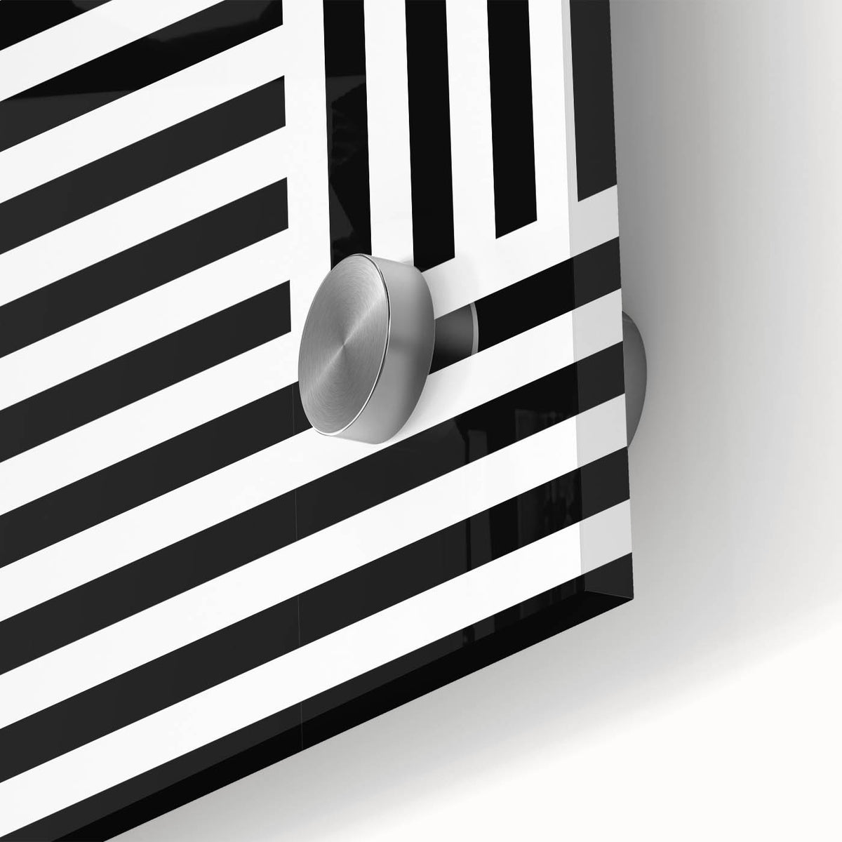 Modern Geometric Abstract Wall Art - Black and White Line Art