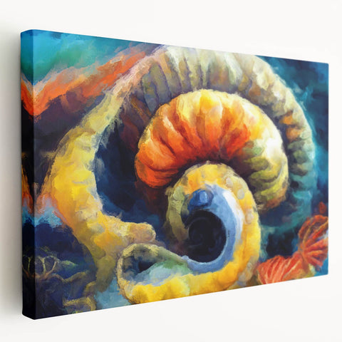 Modern Fluid Art Prints - Fluid Abstract Wall Art in Blue and Yellow