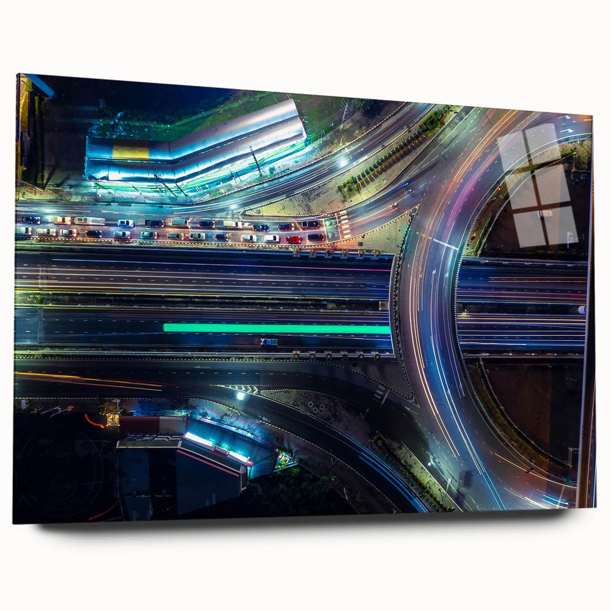 Vibrant Cityscape Canvas Prints – Neon Highway Modern Wall Art