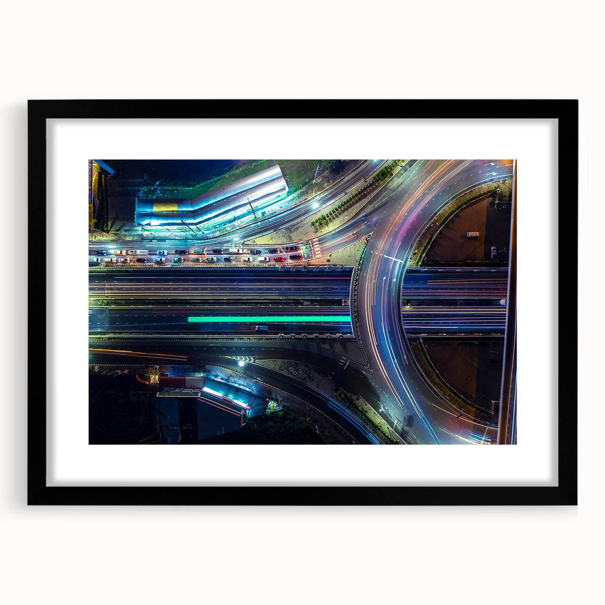 Vibrant Cityscape Canvas Prints – Neon Highway Modern Wall Art