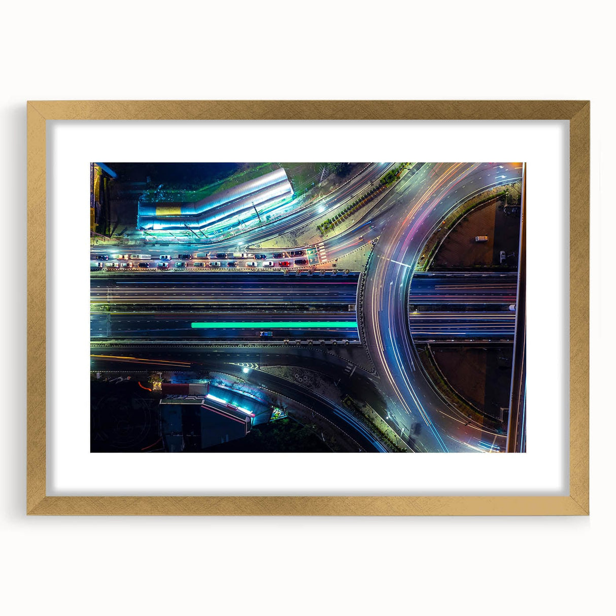 Vibrant Cityscape Canvas Prints – Neon Highway Modern Wall Art