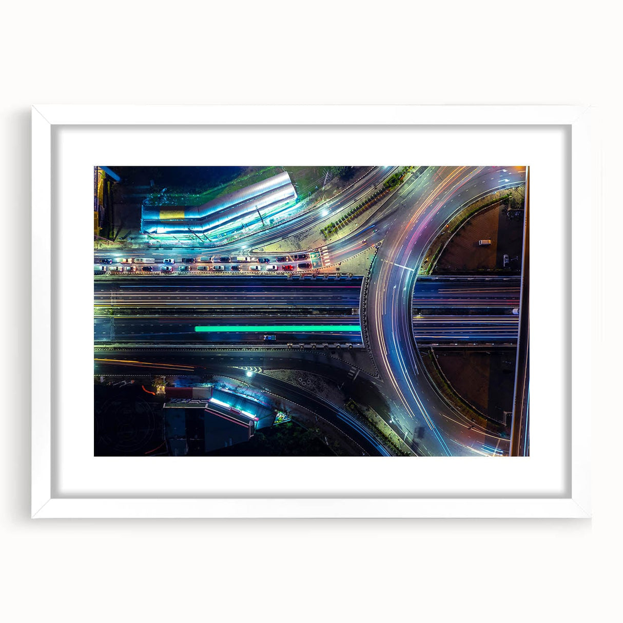 Vibrant Cityscape Canvas Prints – Neon Highway Modern Wall Art