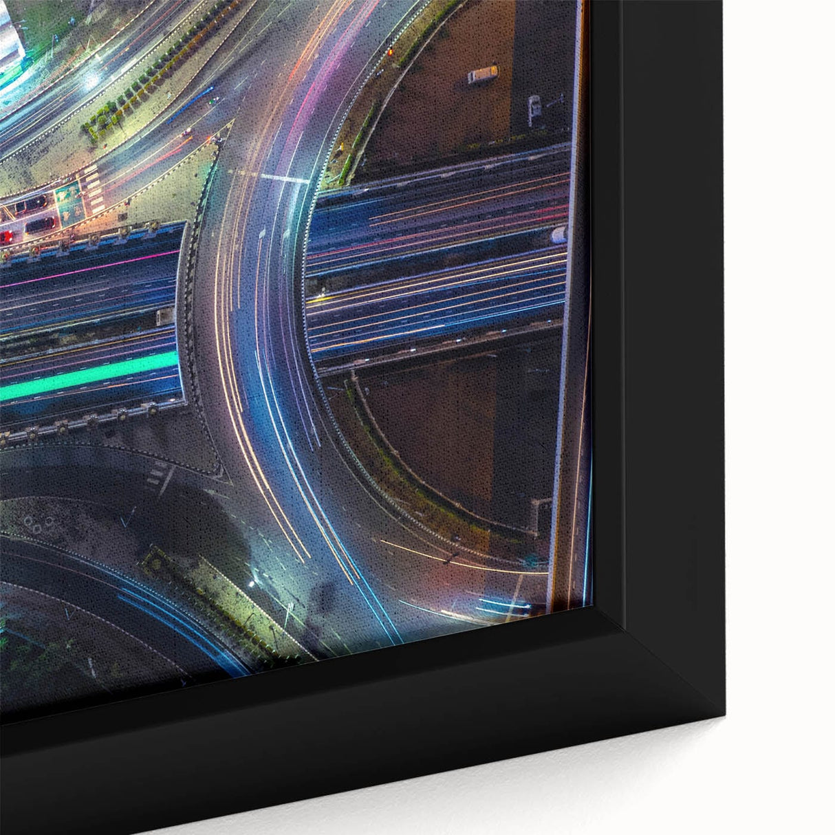 Vibrant Cityscape Canvas Prints – Neon Highway Modern Wall Art