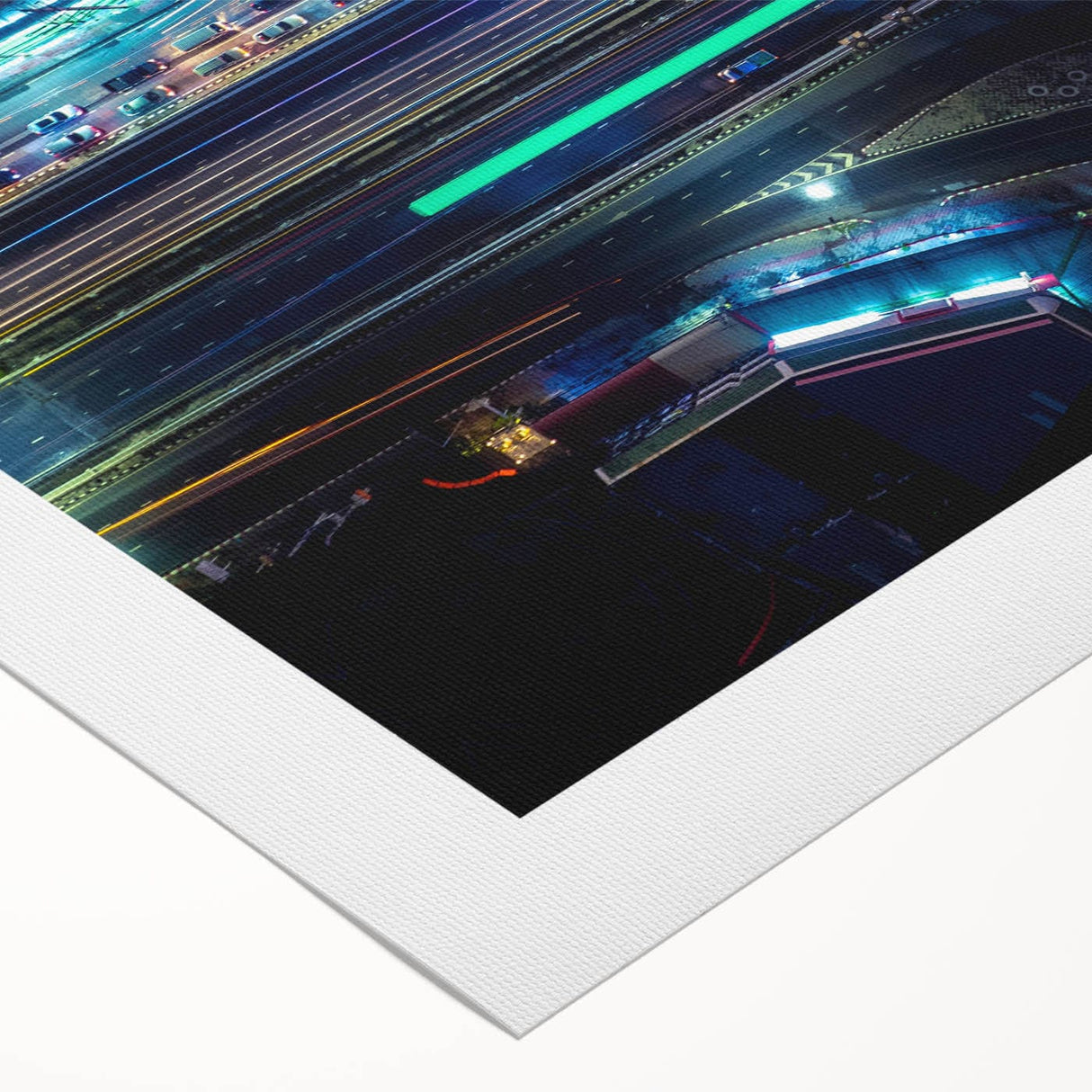 Vibrant Cityscape Canvas Prints – Neon Highway Modern Wall Art