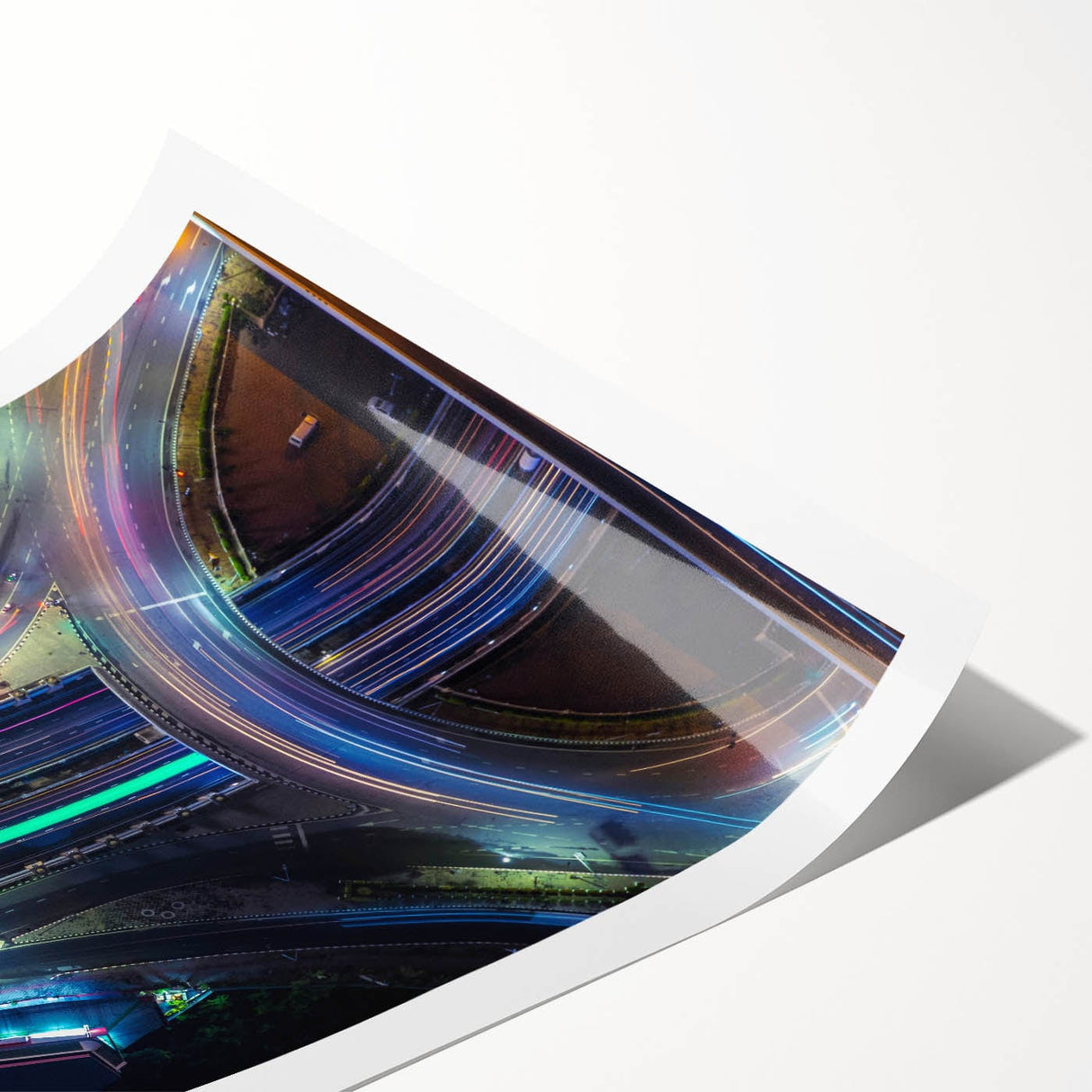 Vibrant Cityscape Canvas Prints – Neon Highway Modern Wall Art