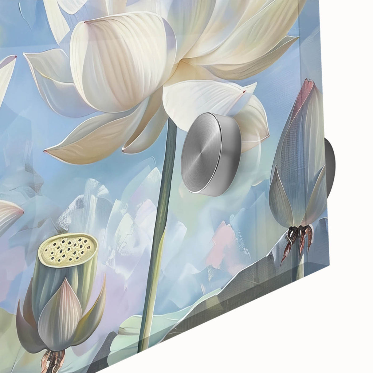 Vibrant floral wall art print showcasing intricate flower designs in bold colors, elegantly framed, adding a modern touch to home decor. Perfect for brightening any living space.