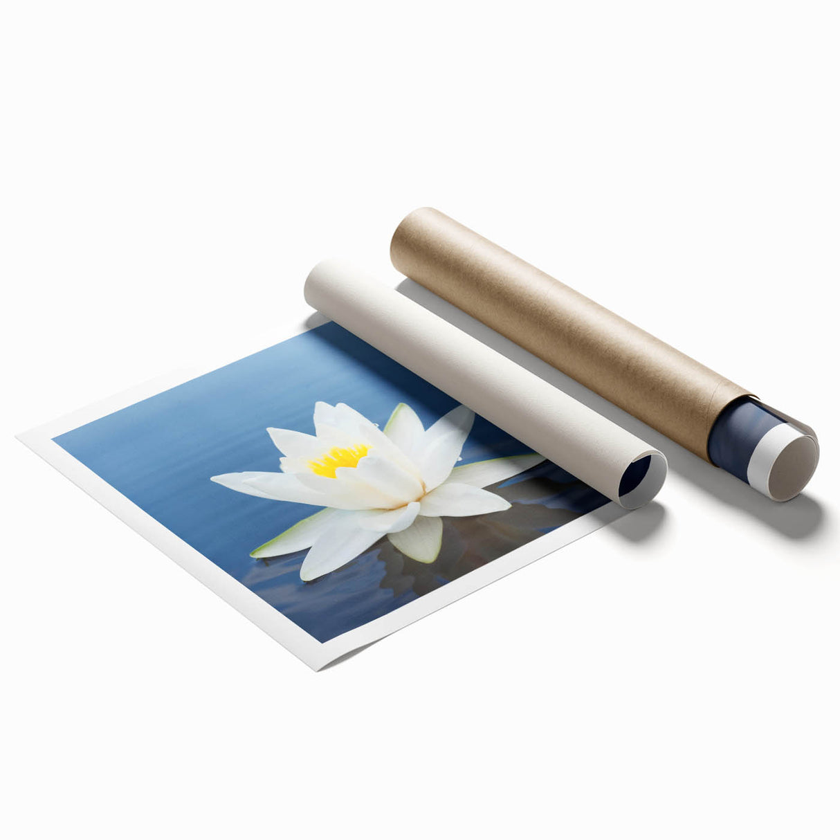 Vibrant floral wall art canvas print showcasing colorful blossoms in a modern design, rolled and ready for display in a protective tube. Perfect for brightening home decor.