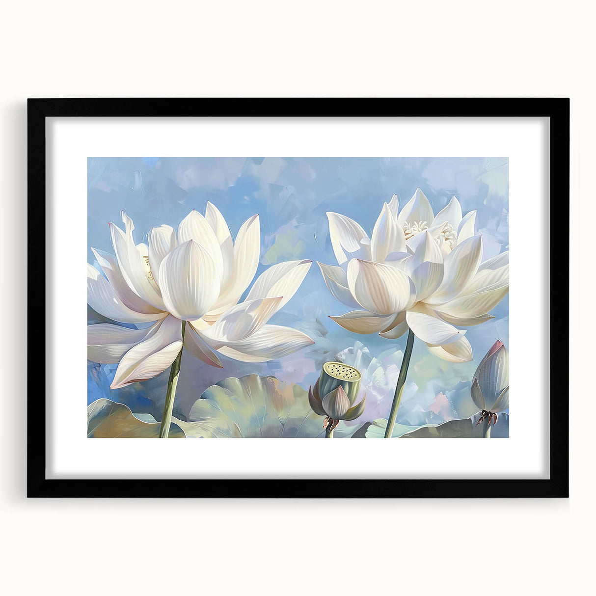 Vibrant floral canvas artwork showcasing intricate details and rich colors, ideal for home decor or art enthusiasts, presented in a durable cardboard tube for safe delivery.