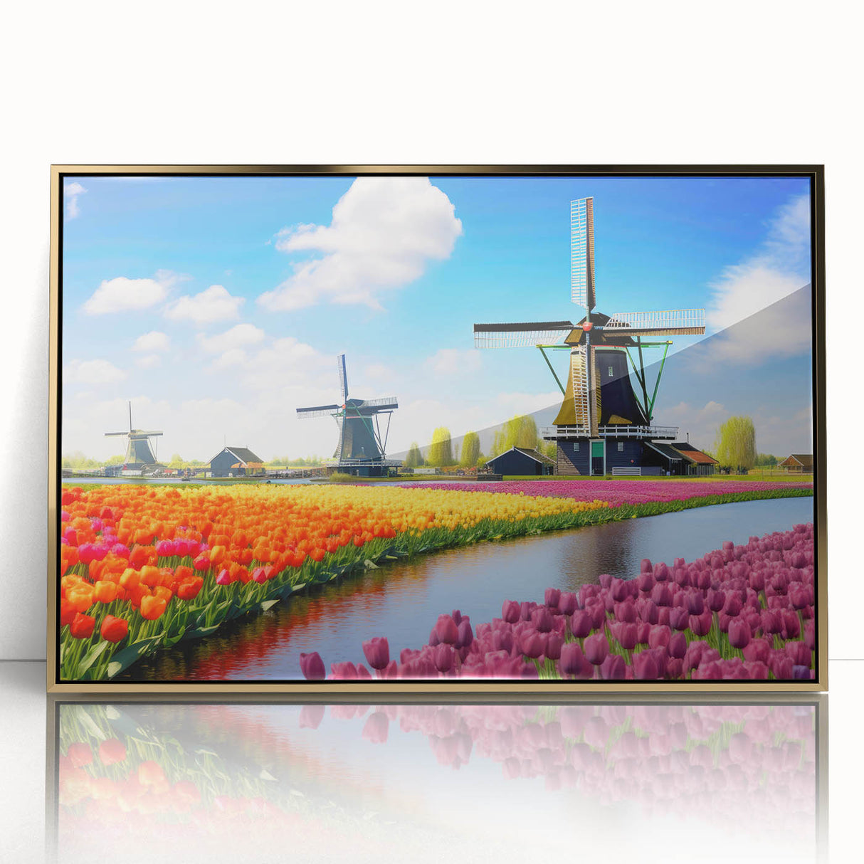 Vibrant floral canvas print showcasing a colorful array of flowers in a contemporary design, perfect for home decor and adding a touch of nature-inspired elegance.